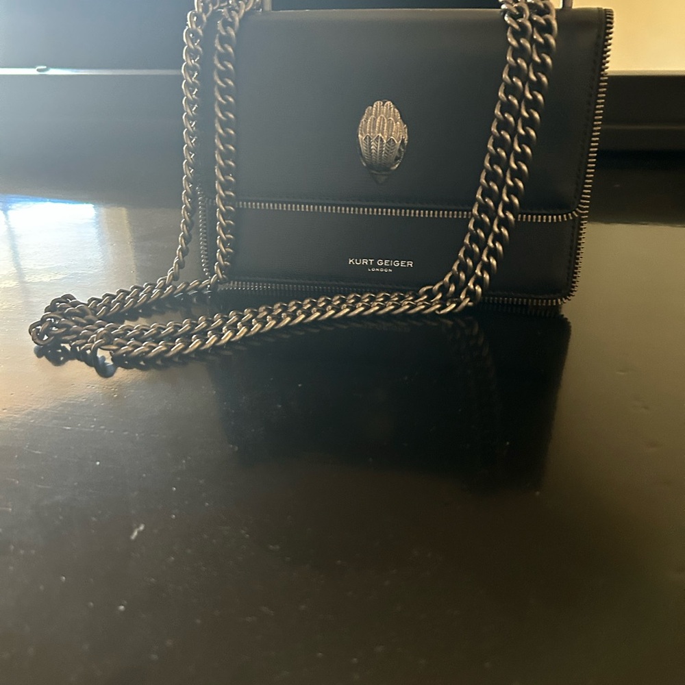 Kurt Geiger Black Bag with Chain Detail